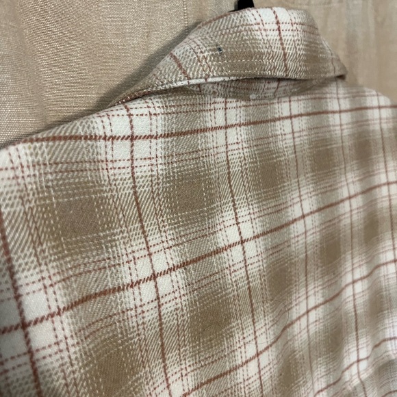 Beige Plaid Shacket - Picture 5 of 6